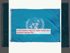 United Nations Flag 2x3' Super knitted spun polyester national flag
